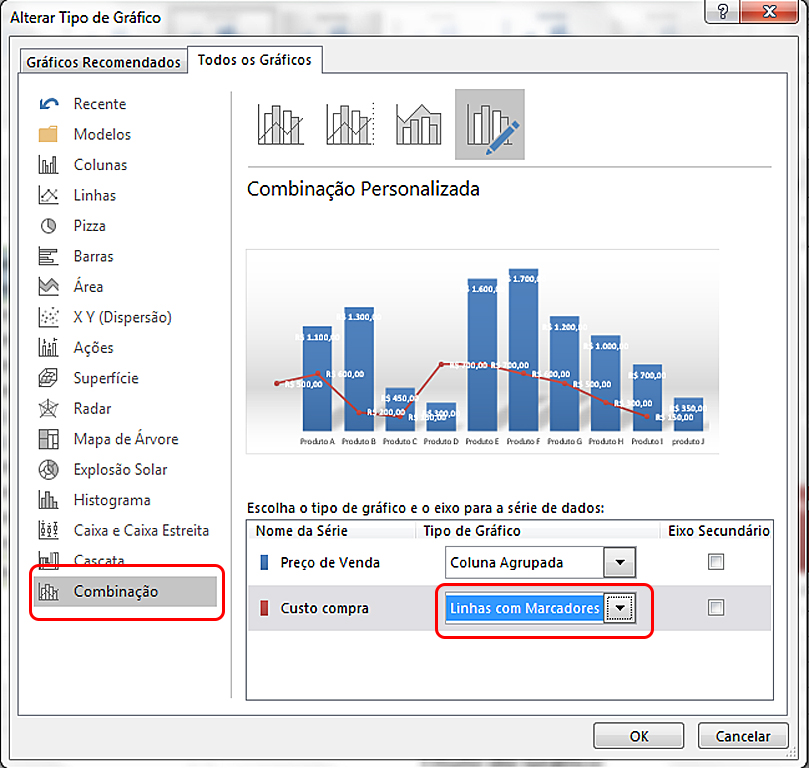 Aprenda a criar gráficos no Excel