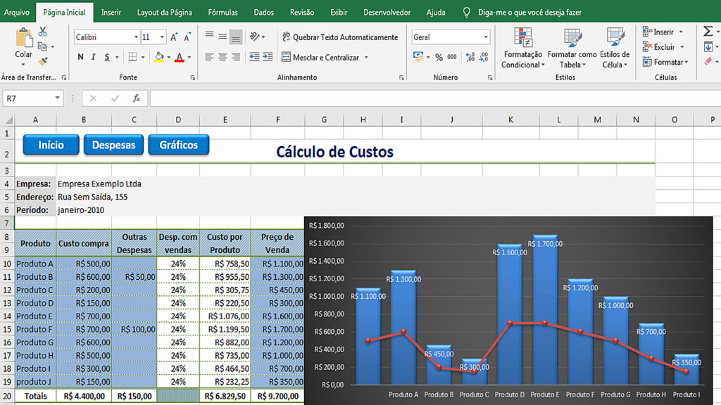 Como criar gráficos no Excel