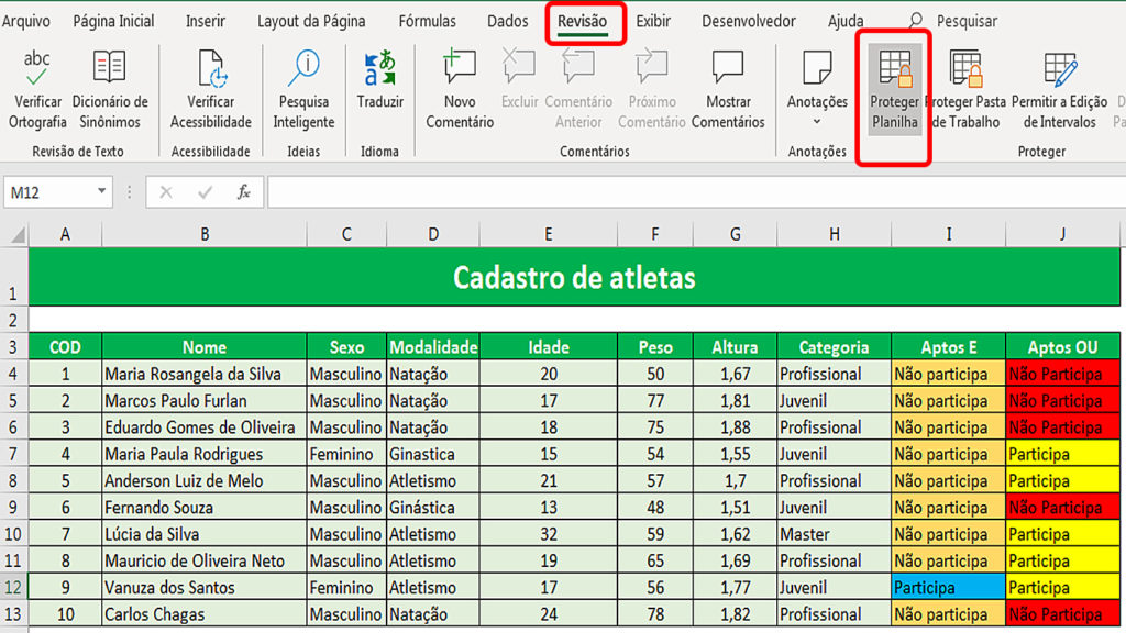 Proteger planilhas e células do Excel