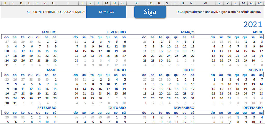 Planilha de Controle de Estoque Siga 3.0