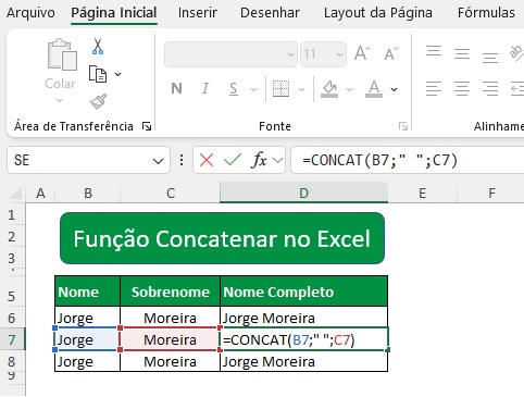 Concatenar no Excel