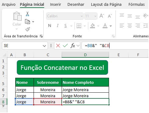 Concatenar no Excel