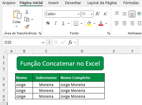 Concatenar no Excel