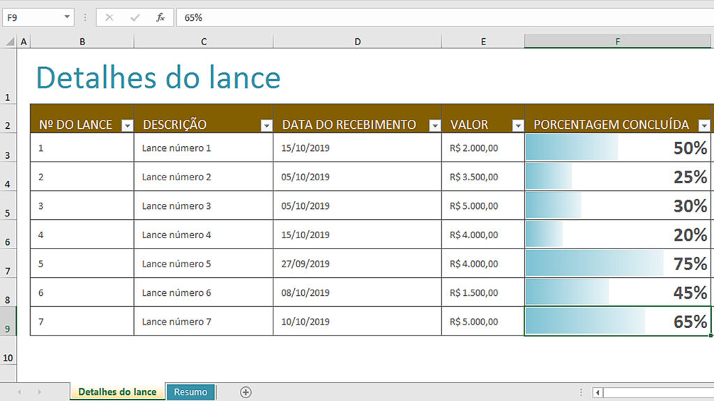 Planilha De Excel Pronta